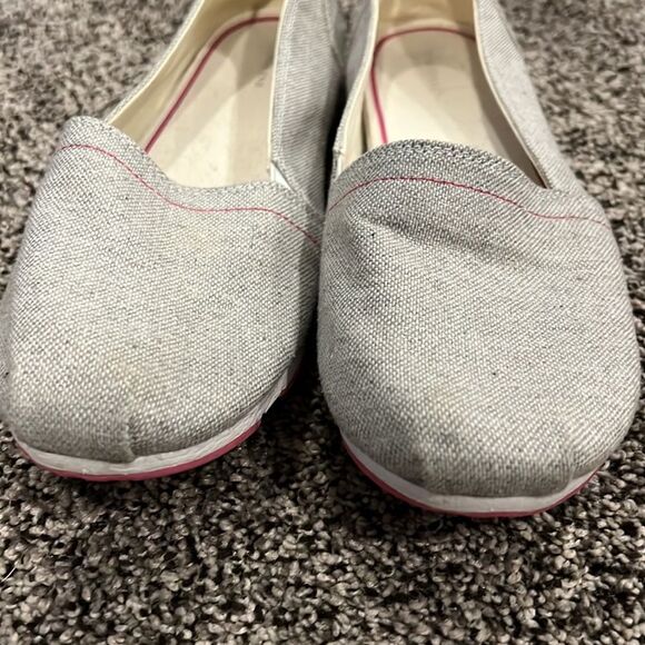 🌸 Lands' End Recycled Espadrilles | Gray Pink White | Like New! 🌿 - Picture 8 of 8